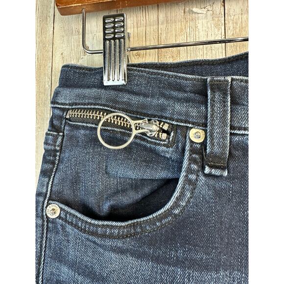 Rag &‎ Bone Skinny Jeans Womens 27 Blue Medium Wash Ankle Zip Slim Stretch Denim - Picture 4 of 11